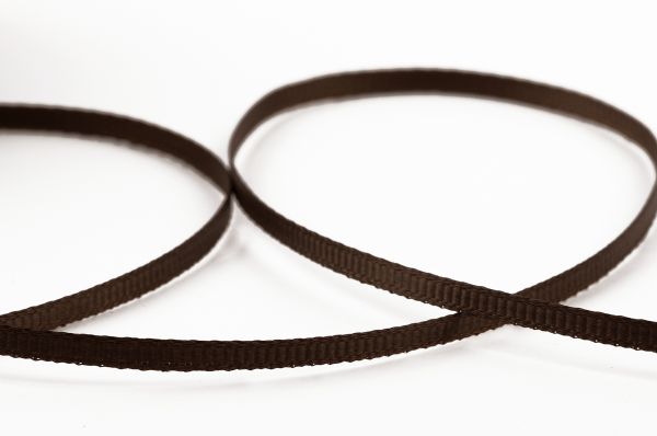 Лента репсовая (в рубчик) 3.0 мм / 91.44 метра, 122 корчнево-серый, Gamma GR-03