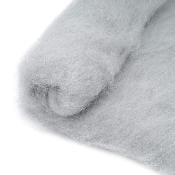 Шерсть для валяния Ангорка для творчества (мохер 45%, шерсть 37%, акрил 18%), 100гр. Камтекс (168 светлый серый)