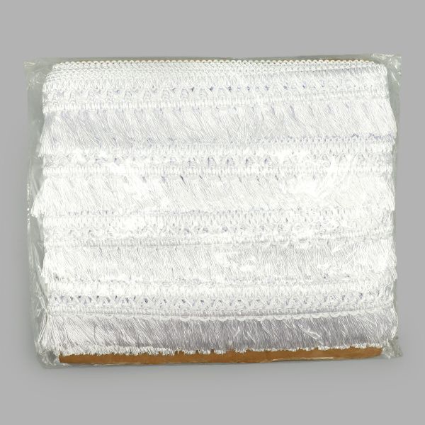 Бахрома отделочная 50.0 мм / 25 метров, кисти, а502 белый