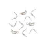 Зажим для узла 7 мм, 50 шт (5х10 шт), 01 под серебро, Zlatka FMK-J02