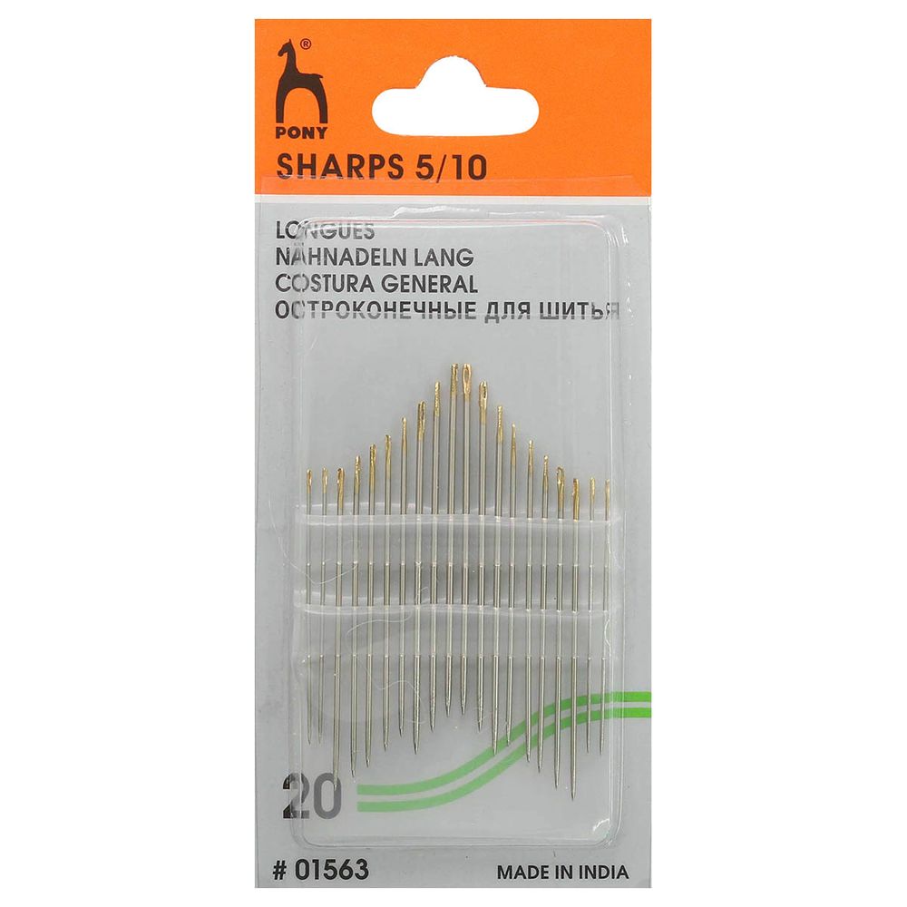 Иглы ручные №5-10, 20 шт, Pony Иглы ручные №5-10, 20 шт, Pony