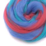 Лента для валяния меланж полутонкая, 100% шерсть, 50гр Камтекс (меланж 24 423)