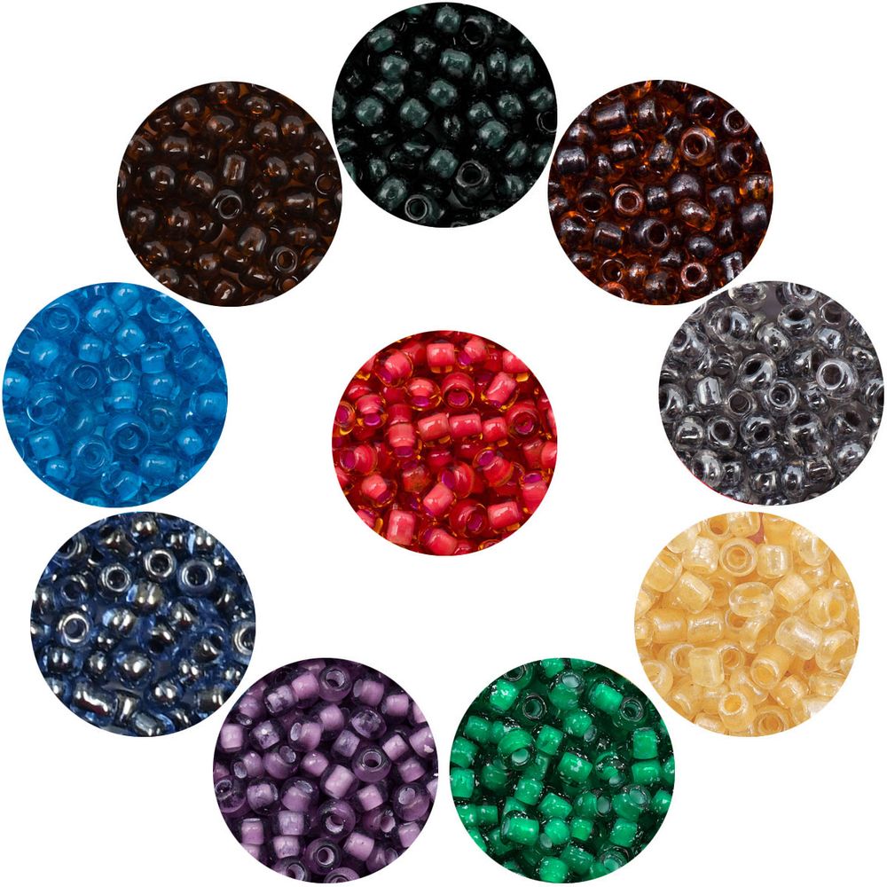 Набор бисера 11/0 ассорти №15 в тубе, 10 цветов, Astra&Craft