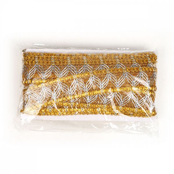 Тесьма отделочная 40 мм, 13-7871 цв.золото уп.13.71м