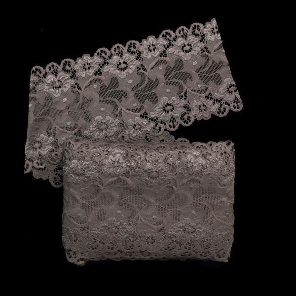 Кружево бельевое эластичное 150 мм / 13.72 м, цв. C072 шиншилла