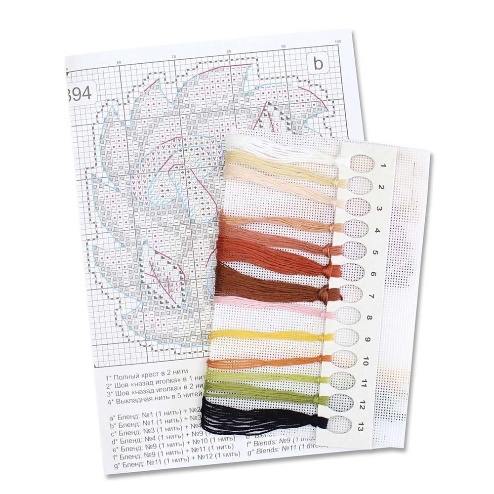 Набор для вышивания нитками МП Студия, на пластиковой канве Озорной ёжик 10х9см