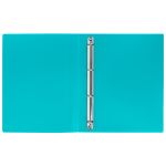 Папка-портфолио школьника на 4 кольцах A4 700 мкм 25 мм, песок, 1 шт, бирюзовый LNKP-022, Лео