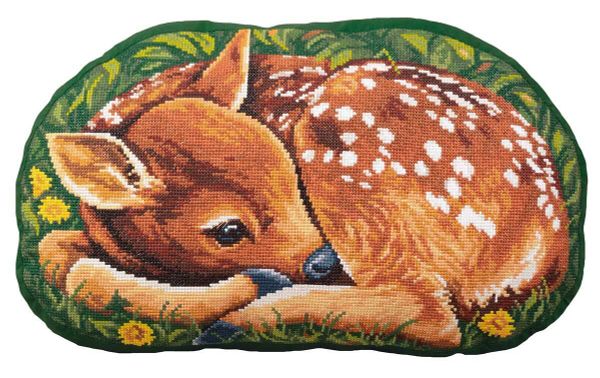 Набор для вышивания нитками Panna, Подушка Олененок, 45х26,5 см