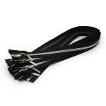 Молния спираль (витая) Т7 (7 мм) 1 зам., разъем., 75 см, никель / черный, 10 шт