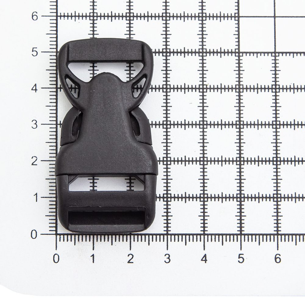 Фастекс (пряжка трезубец) пластик 20 мм, 50 шт, черный, 675092