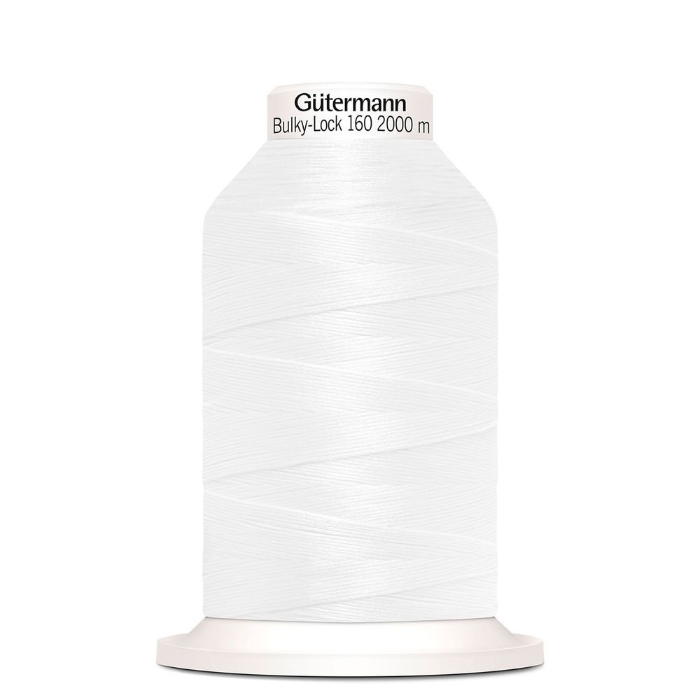 Нитка текстурированная Gutermann Bulky-Lock 160, 2000 м, _800 белый, 1 катушка