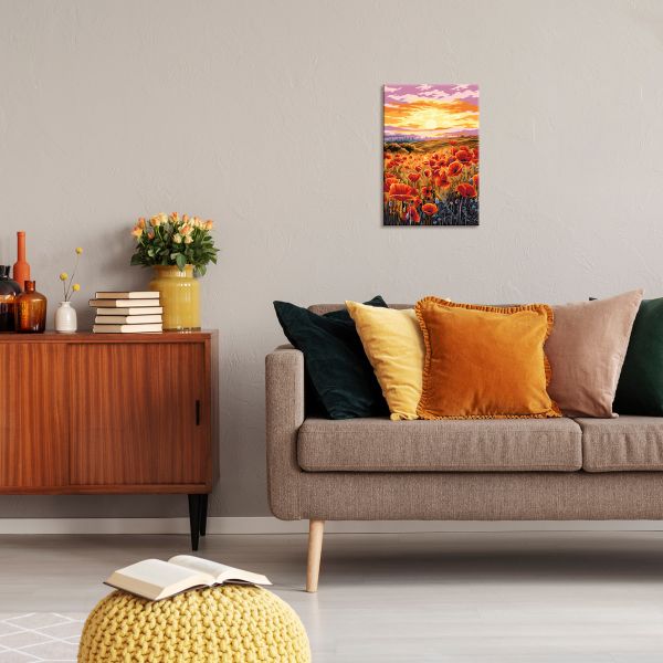 Картина по номерам Фрея PNB/PS-309, Маковое поле на закате, 30х20 см