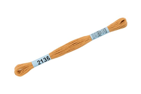 Мулине Gamma 100% хлопок, цв.2135 золотисто-коричневый, 24 мотка по 8 метров