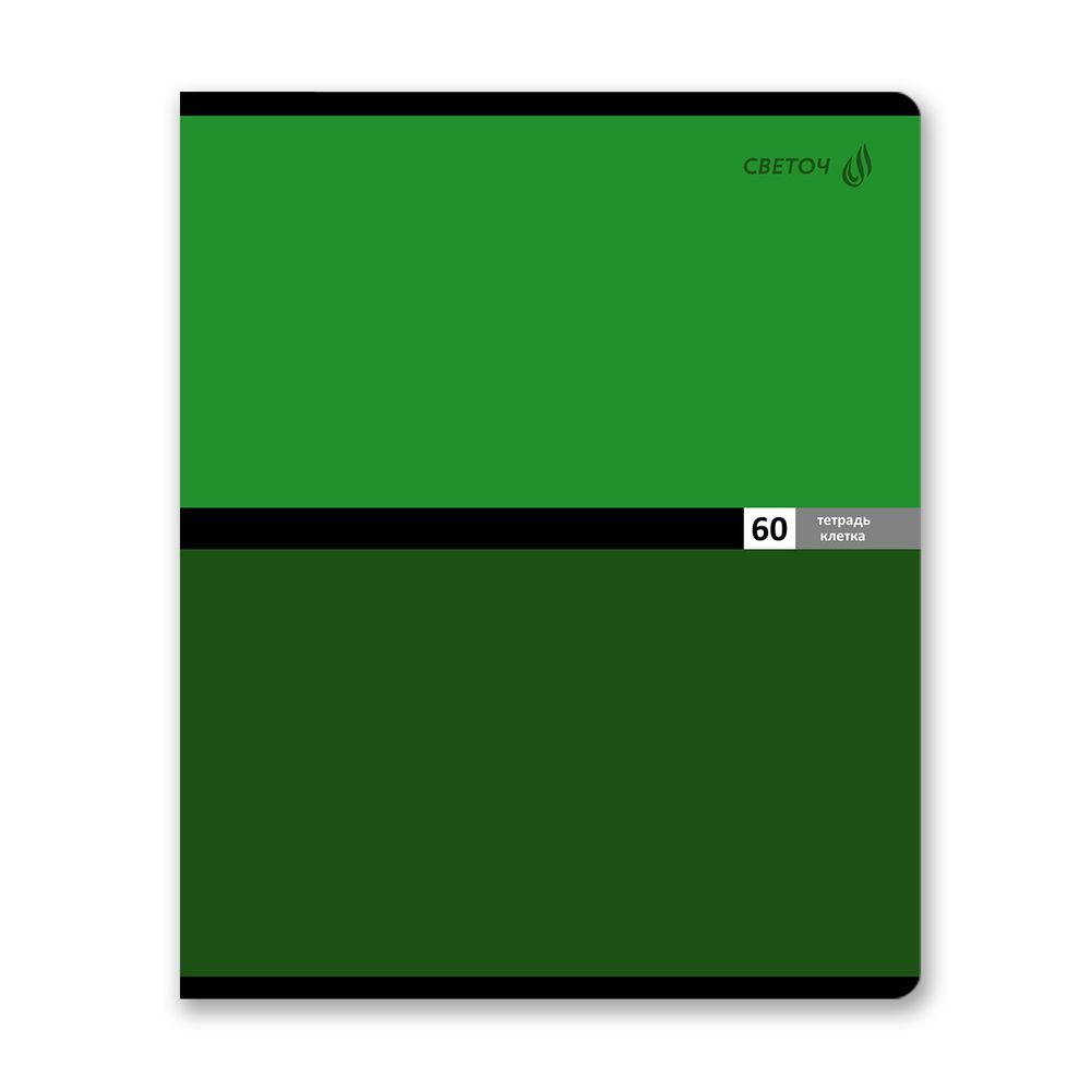 Тетрадь ученическая общая A5 60 л. на скобе 65 г/м², белизна 100% 10 шт клетка, 01517 Многоцветие, Светоч Т70