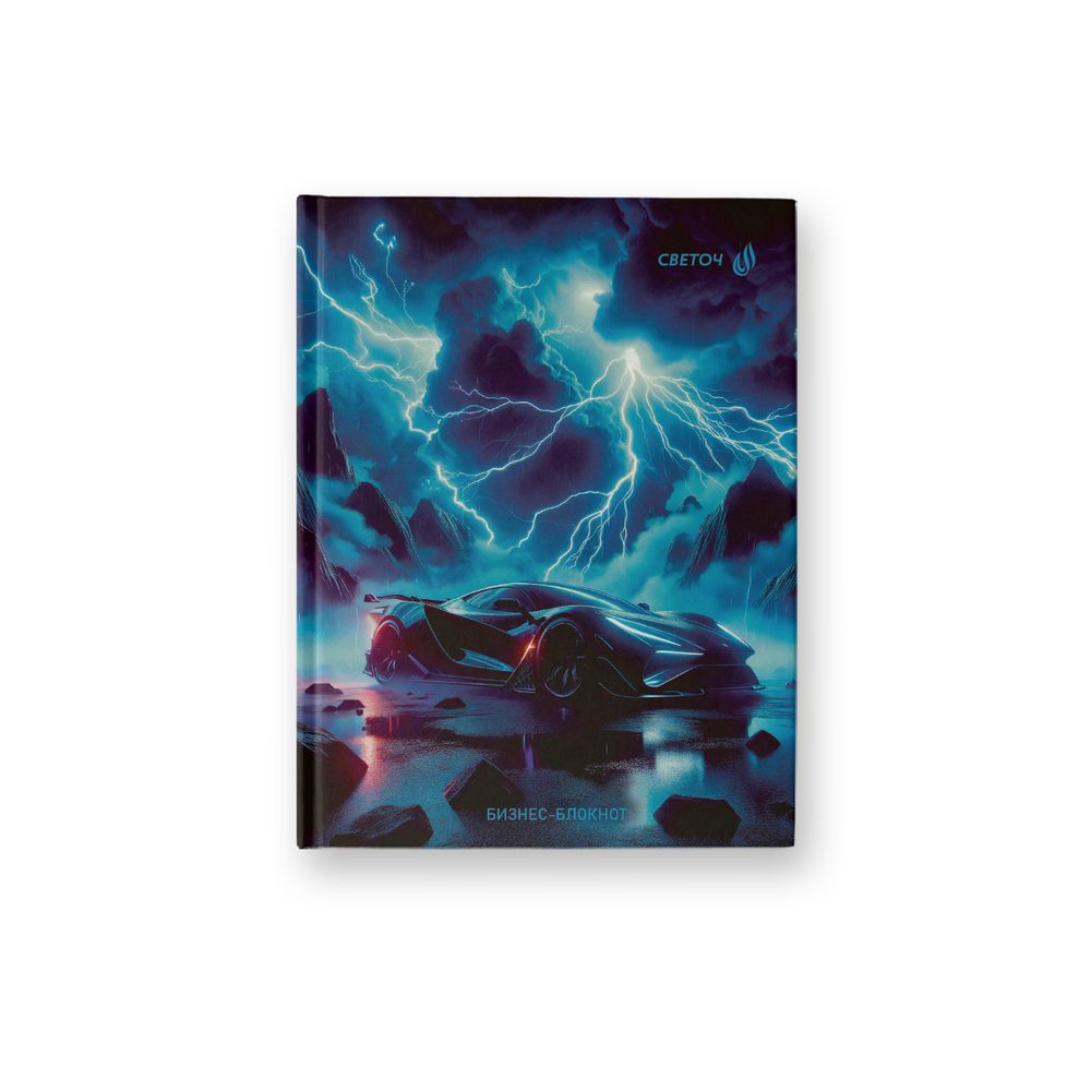Бизнес-блокнот A6 64 л. 24 шт, клетка, глянцевая ламинация, Гроза 01150, Светоч ББ95