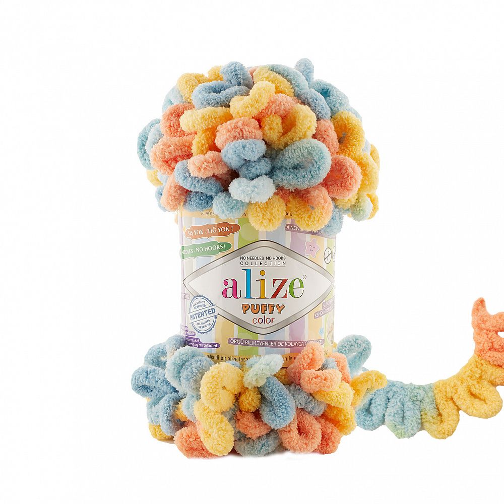 Пряжа Alize (Ализе) Puffy Color / уп.5 мот. по 100 г, 9м, 6314