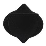 Набор заплаток пришивных из замши, круг, квадрат, треугольник, овал 6см, с перфорацией, 4 шт (20 черный), 59723