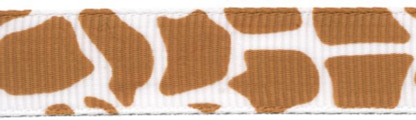 Лента репсовая (в рубчик) с рисунком 12.0 мм / 5 шт по 3 метра, /РП/, 001/A1 белый/пятна, Gamma GRC-121