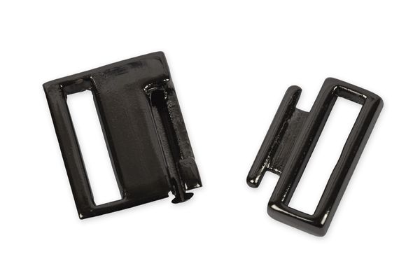 Застежки для купальника (бикини) металл 16х13 мм, 10 шт, №06 черн.никель, Blitz BBT041