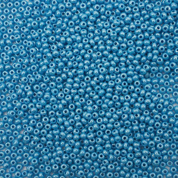 Бисер непрозрачный с жемчужным покрытием, круг.отв., 500гр, Preciosa