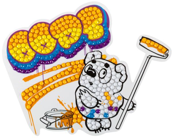 Алмазная (кристальная) мозаика Фрея CMF-ALVM-112, Союзмультфильм. Магнит Винни-пух райтер, 11х9 см