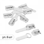 Крючок шубный TBY 50 мм, TBY-0122, цв. белый уп. 6 шт