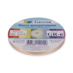 Лента репсовая (в рубчик) 6.0 мм / 45.5 метра, 005 бежевый, Gamma GR-06