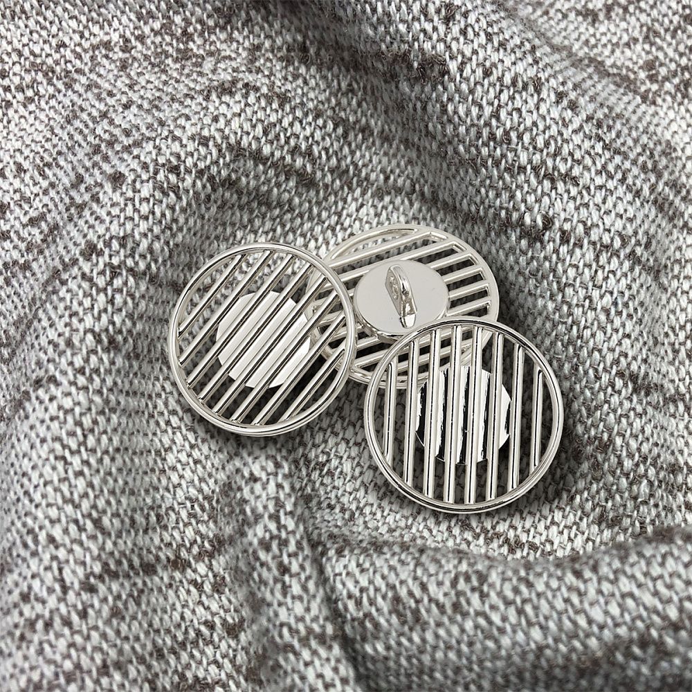 Пуговицы на ножке металлические 32L=20мм, С-MP37 цв.серебро, 10 шт