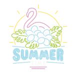 Алмазная (кристальная) мозаика Фрея ALBP-323, постер Неоновый фламинго, 30х30 см