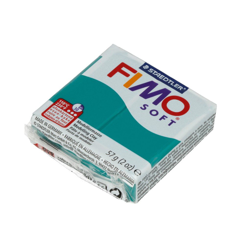 Полимерная глина Fimo Soft 57 г, 8020-56 изумруд