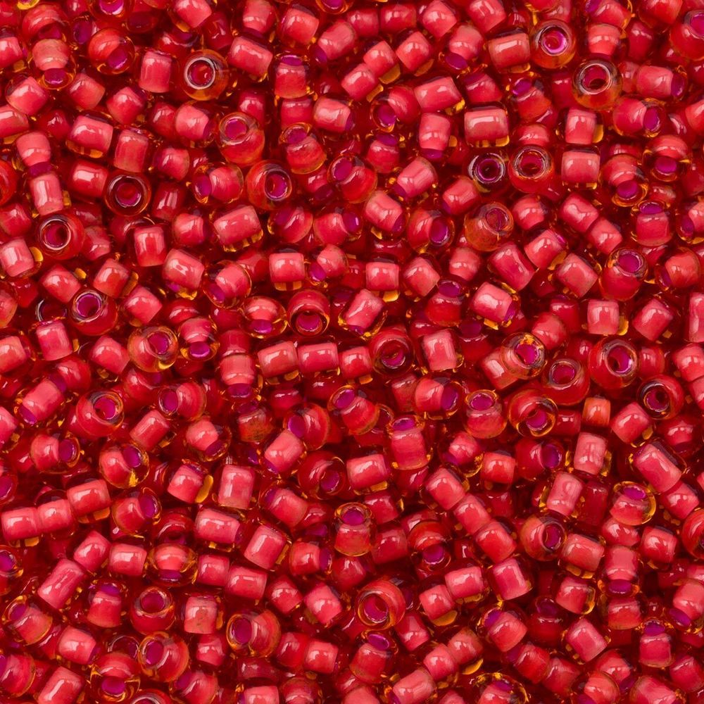 Бисер Astra&Craft 11/0 (2.1 мм), 200 г (10х20 г), цв. 316-О кирпичный/прозрачный с цветным центром