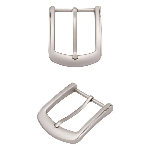 Пряжка ременная металл 35 мм, серебро (матовый никель), 1 шт, MB-193