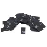 Этикетка-размерник 10х20мм, 100 шт/упак, черный фон/белый шрифт (MN) (50)