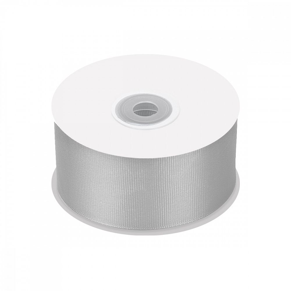 Лента репсовая (в рубчик) 50.0 мм / 22.8±1 метра, 007 св.серый, Magic4Hobby