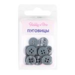 Пуговицы 4 прокола 18L, цв. серо-зеленый Перламутр, 15 шт