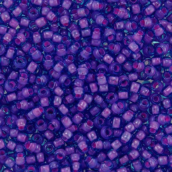 Бисер Astra&Craft 11/0 (2.1 мм), 200 г (10х20 г), цв. 21А-1 синий/прозрачный с цветным центром