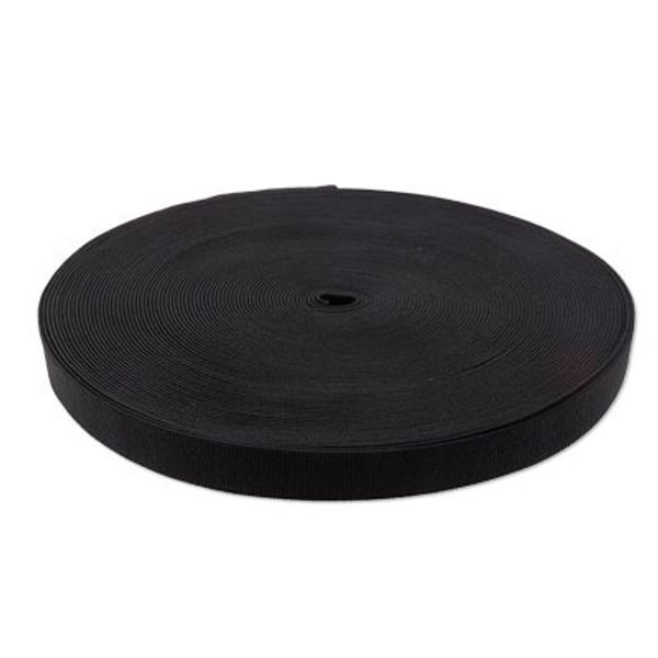 Резинка тканая 20.0 мм / 25 метров, черный, Gamma ЛЭ-20чп-25