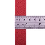 Тесьма (лента) киперная 20 мм / 50 метров, 6 г/м, 100% полиэфир, 27 красный