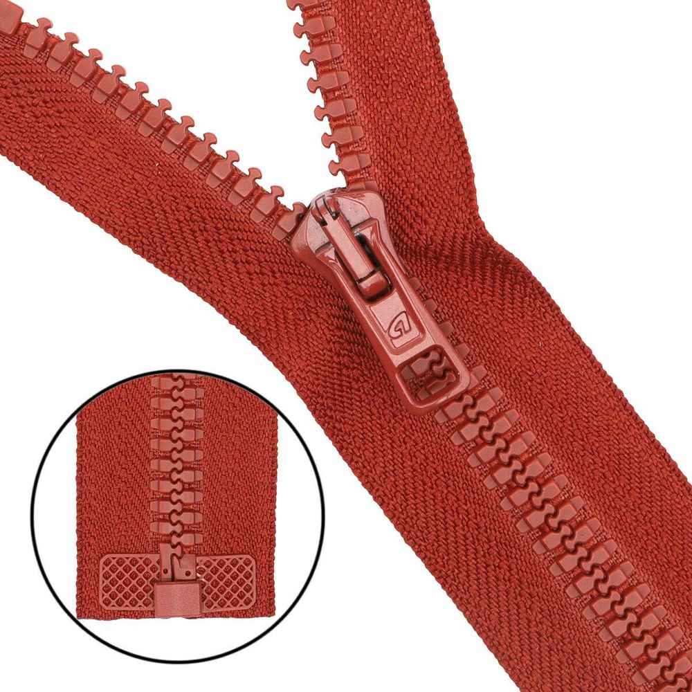 Молния трактор Arta Т6 (6 мм) 1 зам., разъем., 65 см, цв. 010 терракотовый, 5 шт