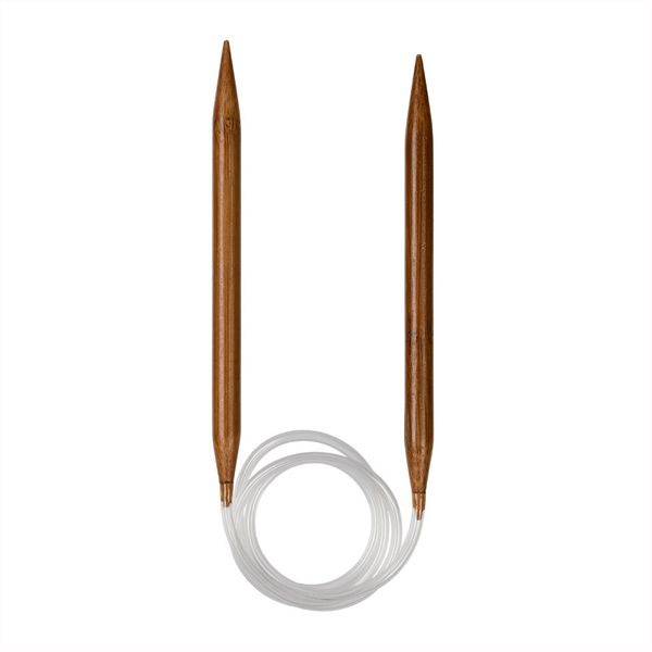 Спицы круговые бамбук ⌀9,0 мм, 80 см, карамельные, Gamma BC-D