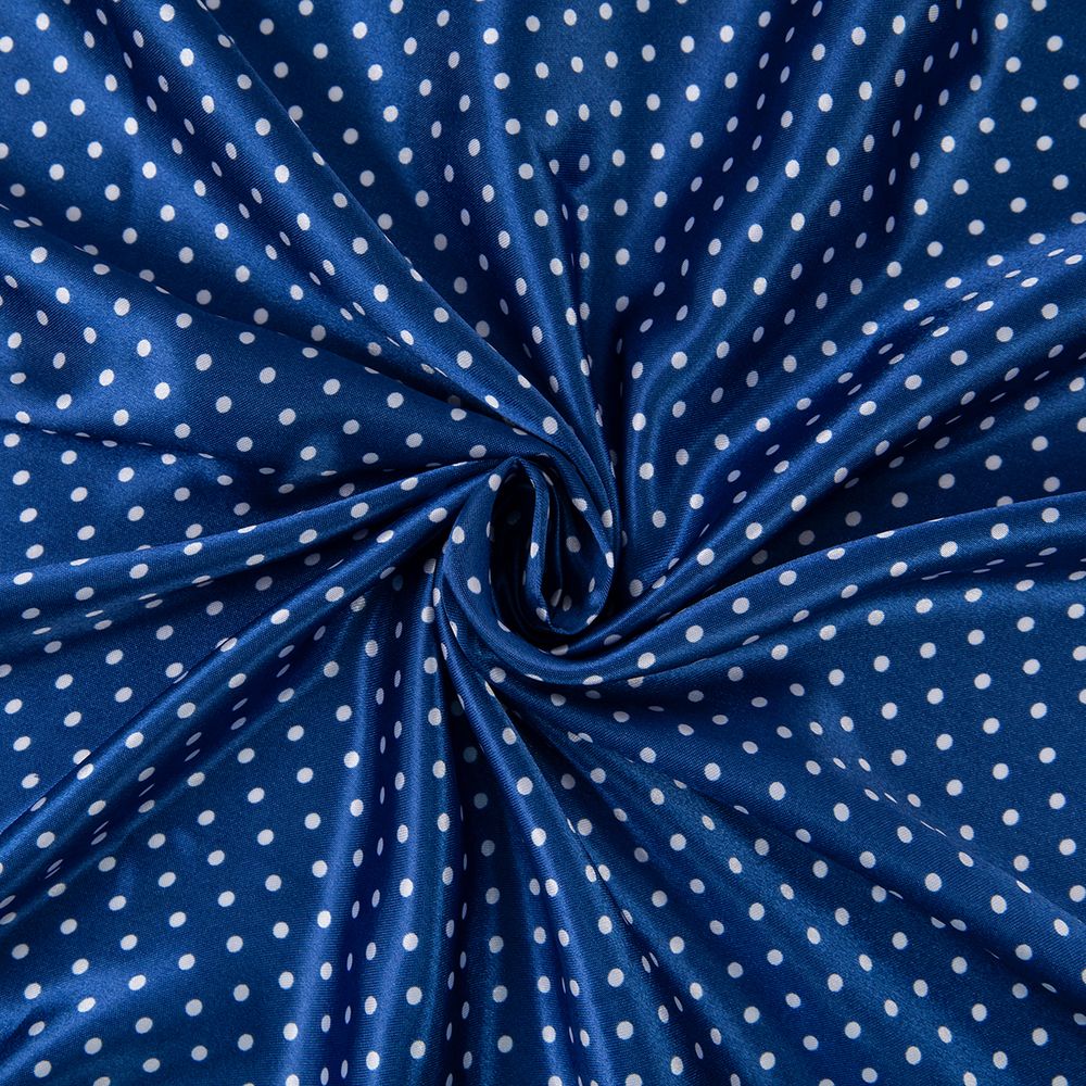 Ткань блузочная Poly satin 75 г/м², 200х145 см, 17 синий/ белый, Gamma PSS-002