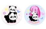 Картина по номерам Фрея PNBM-014, Любовь к пандам, (на магните) 9х9 см