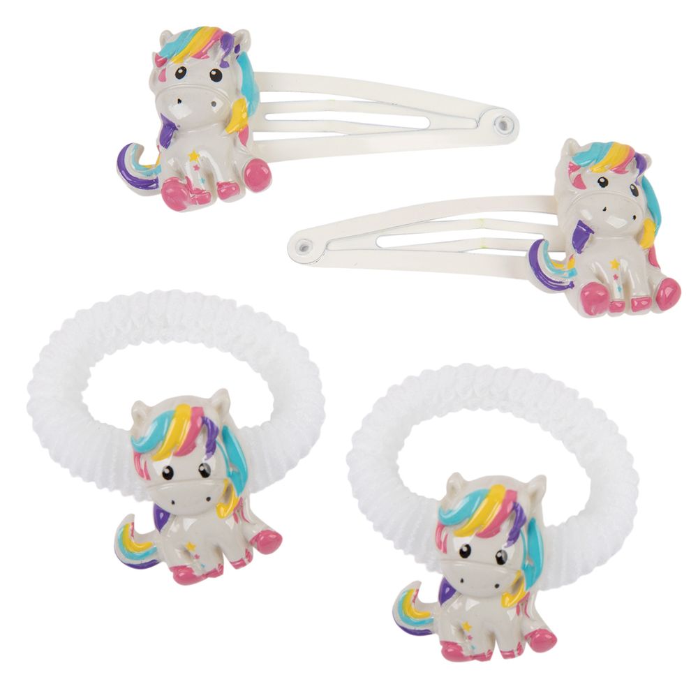 Набор аксессуаров для волос 20 шт (5х4 шт), №02 единороги, Cherry Mary S6208