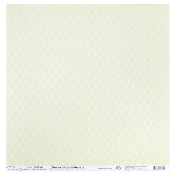 Бумага для скрапбукинга 180 гр/м², 30.5х30.5 см, 10 шт, (270)902 сетка, Mr.Painter PSW