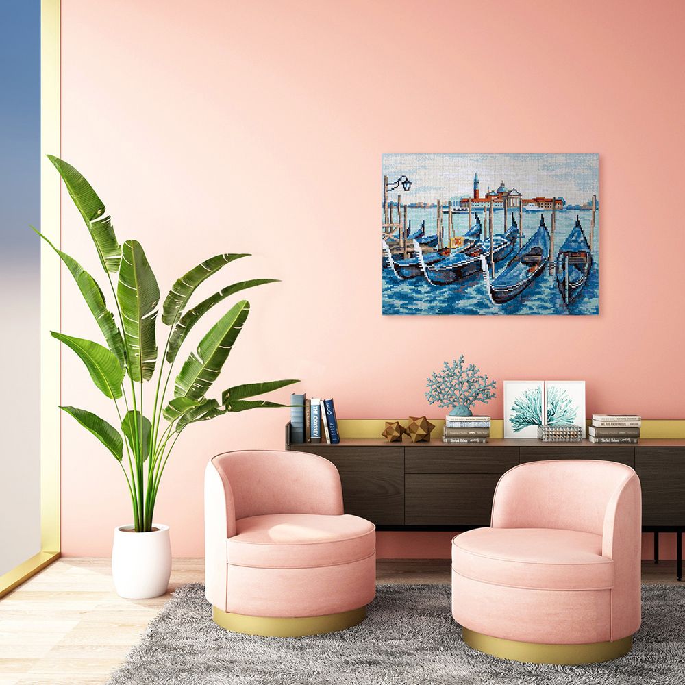 Алмазная (кристальная) мозаика Фрея, на подрамнике Гондолы, 40х30 см