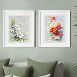 Набор для вышивания нитками Чудесная игла, Клематисы, 28х39 см