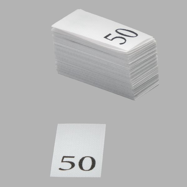Этикетка-размерник, белый, 10х20 мм, 100 шт, 50