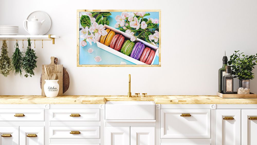 Алмазная (кристальная) мозаика Фрея, Макаруны, 30х20 см