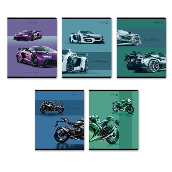 Тетрадь ученическая общая, A5 40 л. на скобе 65 г/м², белизна 100% 10 шт клетка, 01473 Без тормозов, Светоч Т194