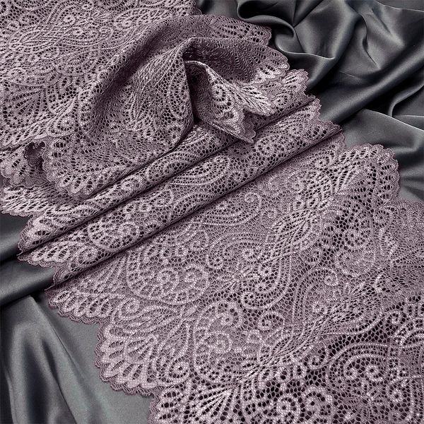 Кружево эластичное (стрейч) 240мм 40992 цв.620 морской туман, 25 м, Kruzhevo